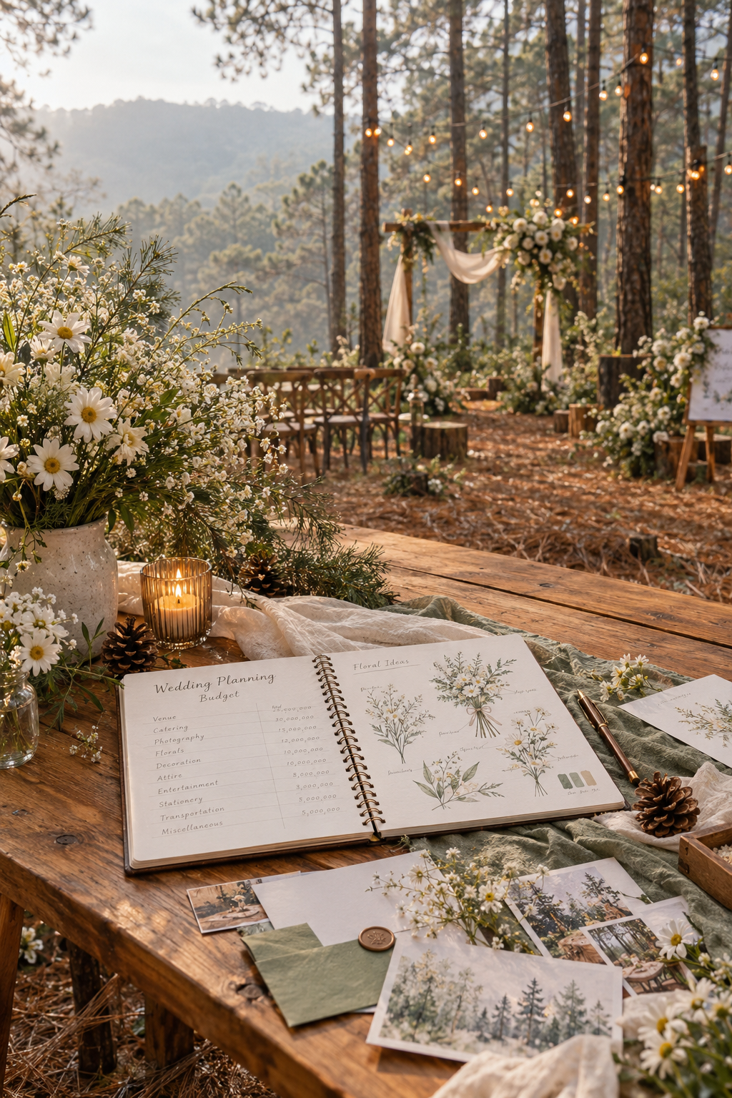 Trang Trí Gia Tiên Tone Pastel Với Bảng Dự Trù Kinh Phí Cưới - The Pine Wedding Planner