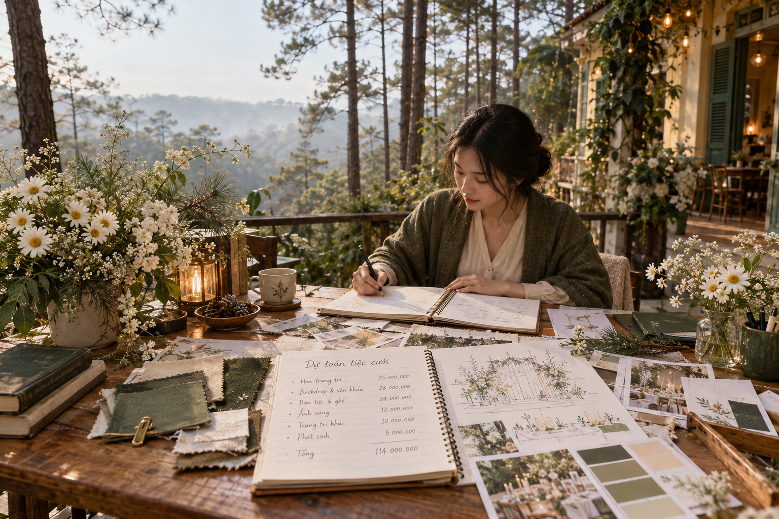 Decor Lễ Gia Tiên Cao Cấp - Bảng Ngân Sách Thiết Kế Trang Trí Gia Tiên The Pine Wedding Planner