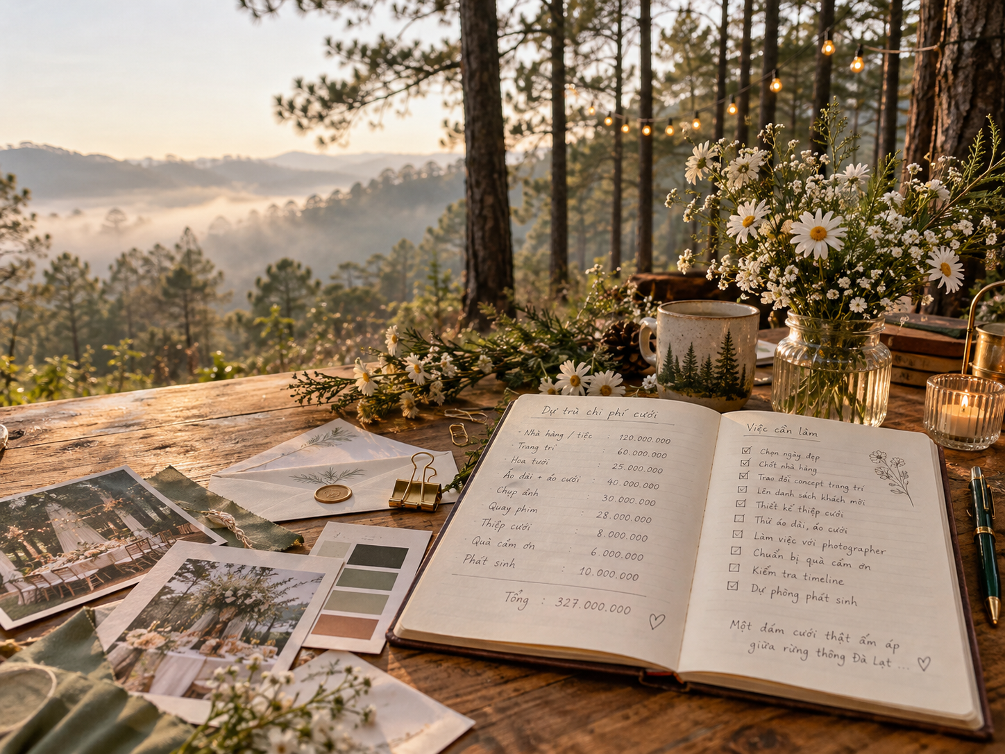 Chi Phí Tổ Chức Tiệc Cưới Quy Mô Nhỏ Và Bảng Ngân Sách Wedding Planner Đà Lạt - The Pine Wedding Planner
