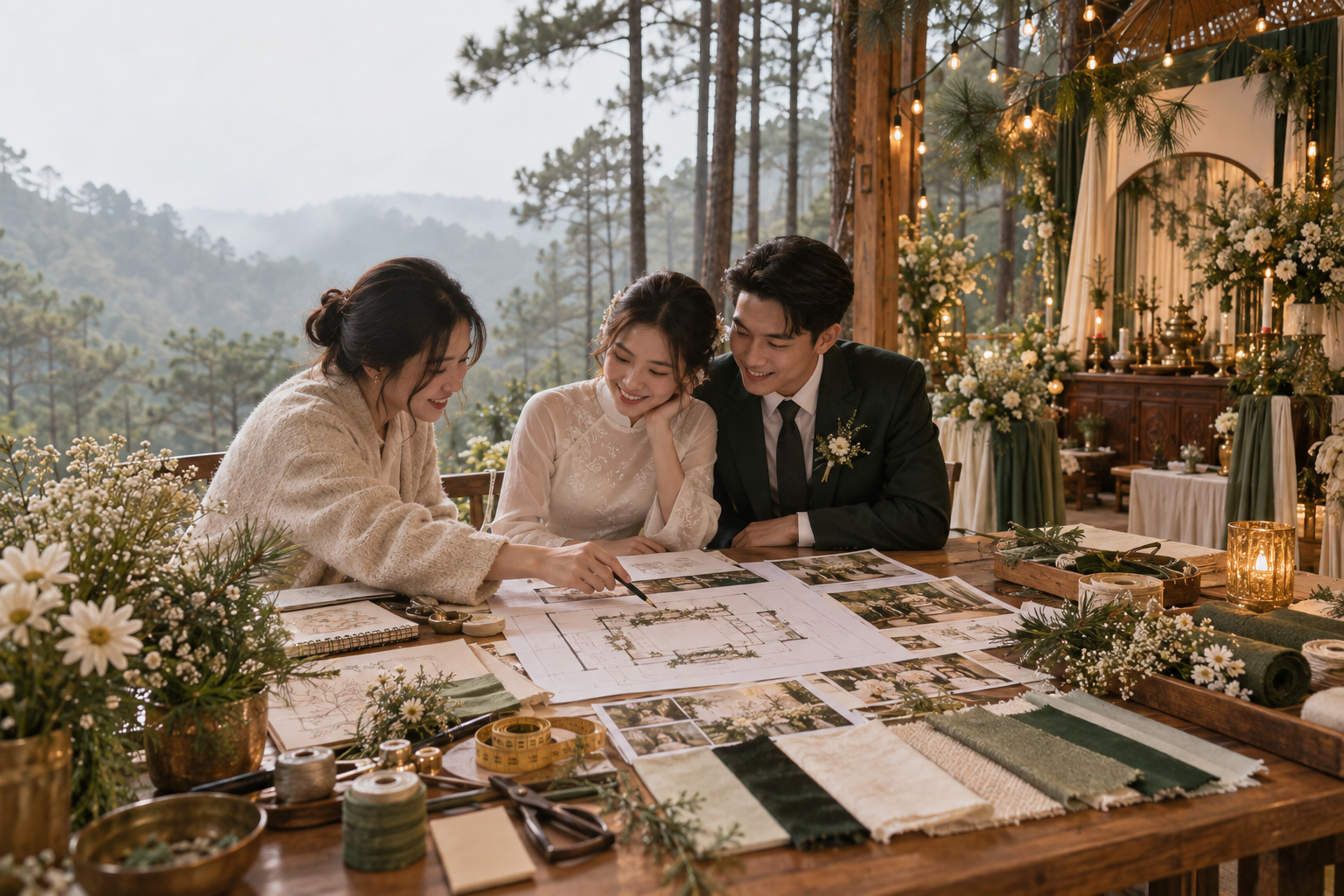 The Groom's Family Ancestral Altar Decoration Process, from Site Survey to Handover - The Pine Wedding Planner