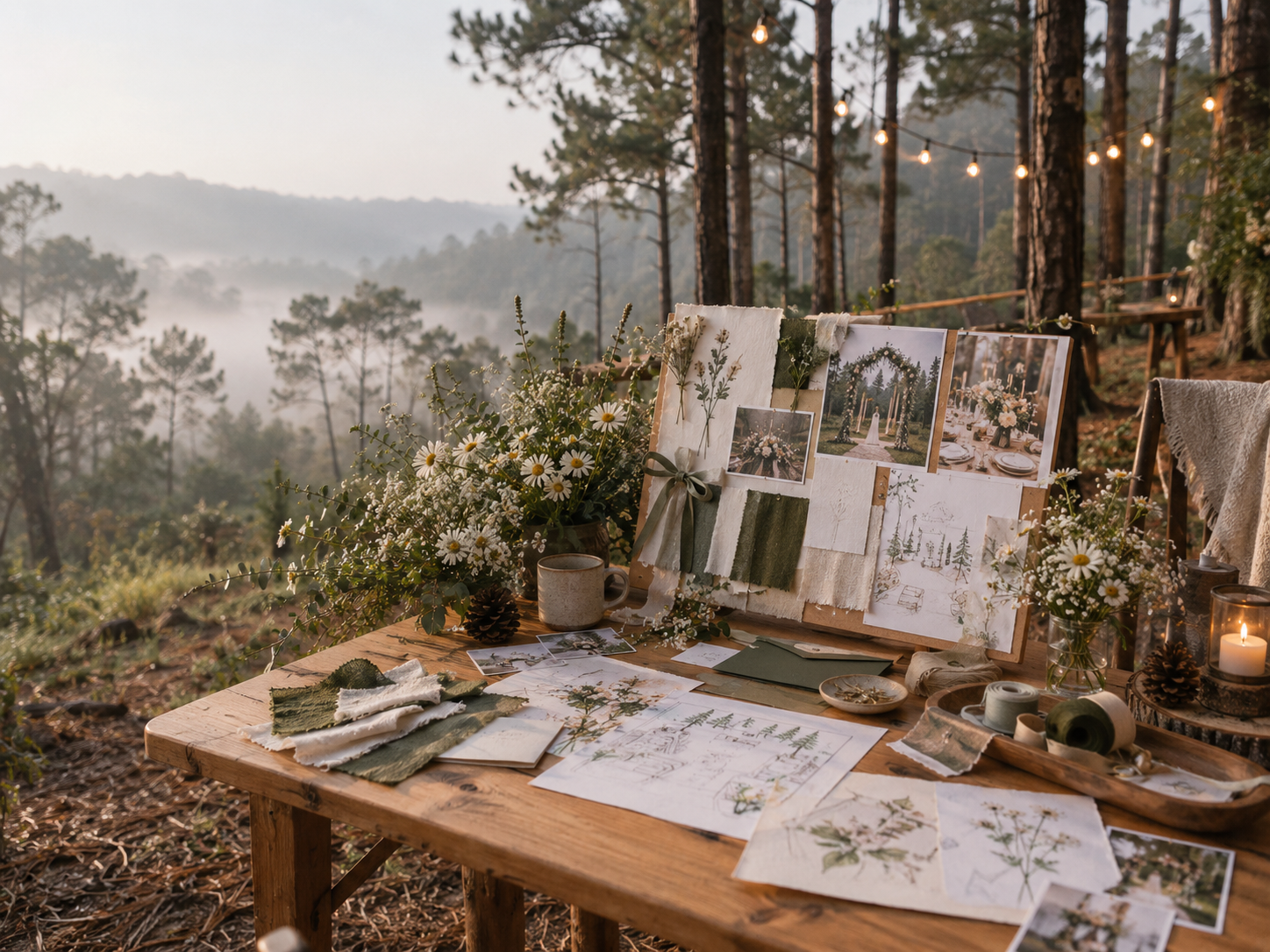 Trang trí tiệc cưới bohemian theo quy trình triển khai concept cùng Wedding Planner - The Pine Wedding Planner