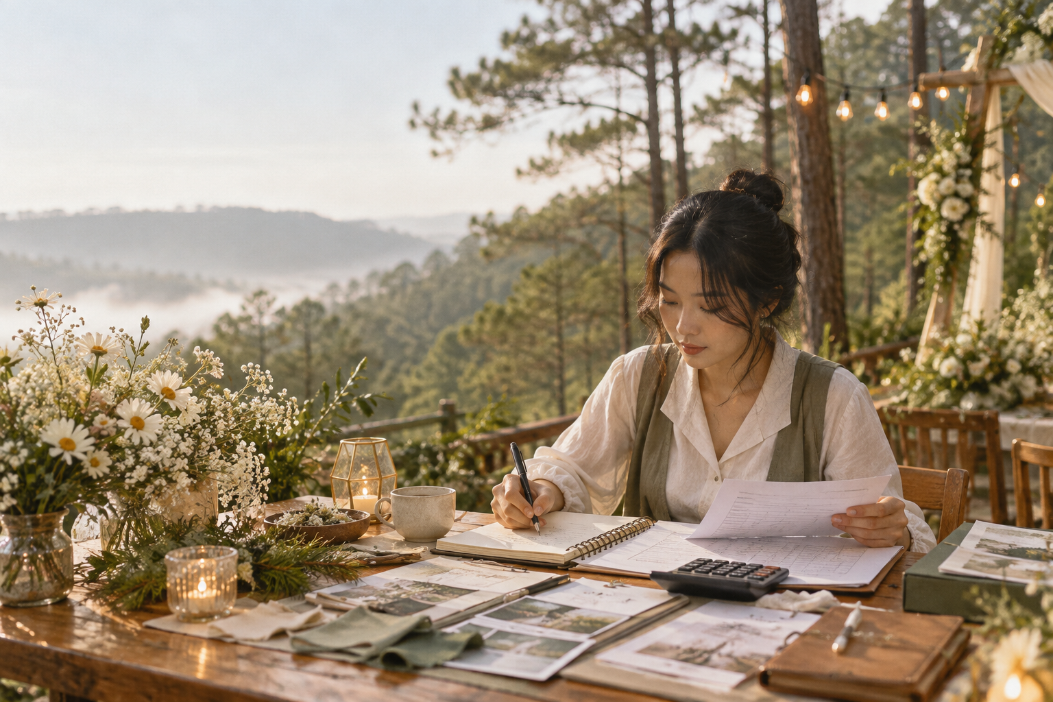 Bảng Giá Điều Phối Tiệc Cưới - Bảng Dự Trù Kinh Phí Cưới Minh Bạch Tại Đà Lạt - The Pine Wedding Planner