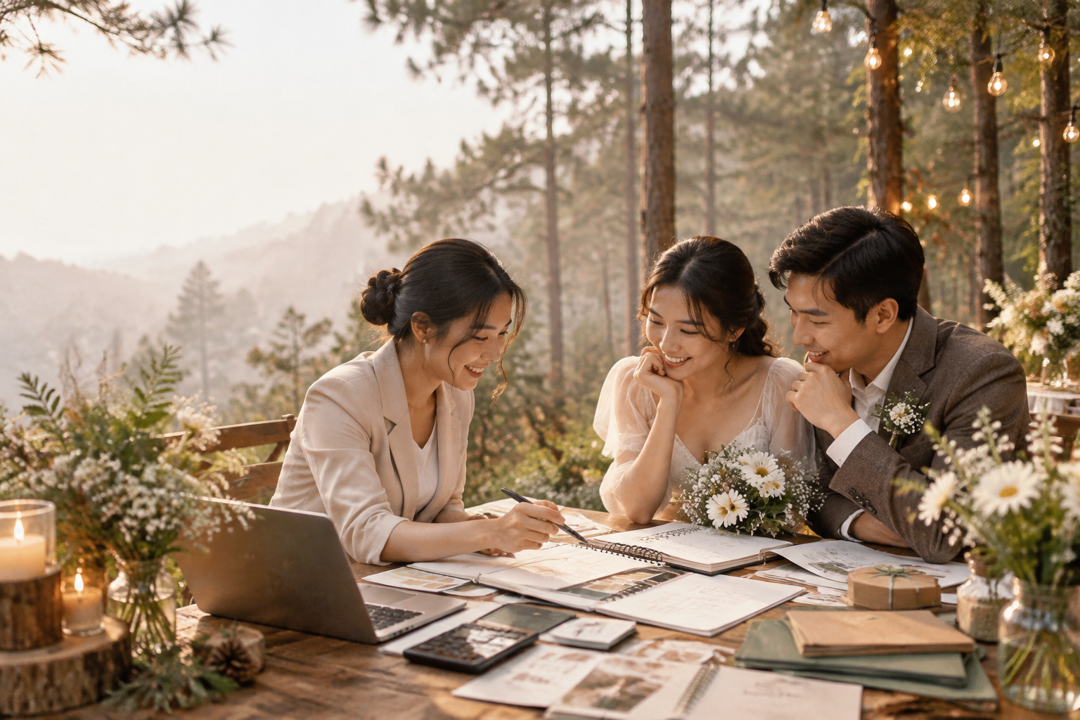 Bảng Dự Toán Ngân Sách Đám Cưới Với Cách Lập Chi Phí Cưới Không Phát Sinh - The Pine Wedding Planner