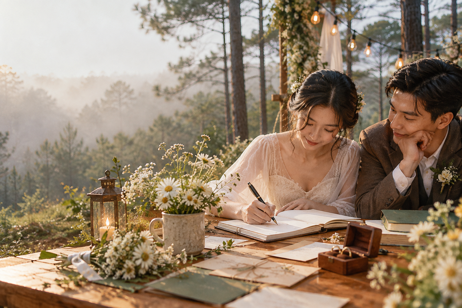 Viết vow cho chú rể - Cách xây dựng lời thề nguyện chân thành cho cô dâu tại Đà Lạt - The Pine Wedding Planner