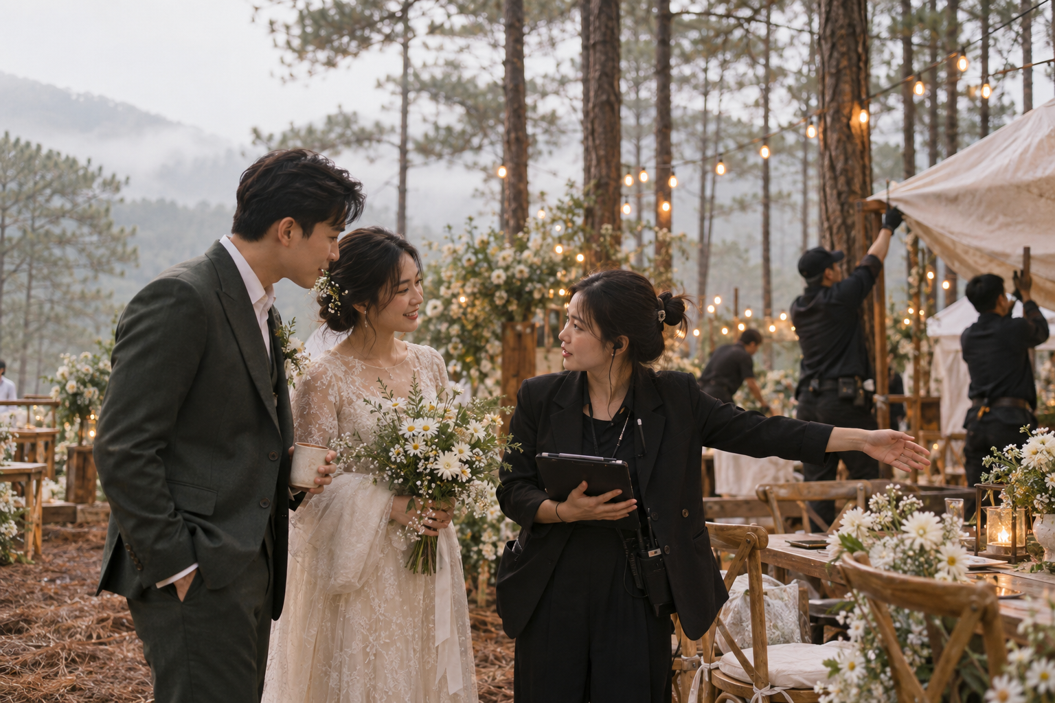 Tại Sao Cần Wedding Coordinator - Kinh Nghiệm Xử Lý Rủi Ro Trong Ngày Cưới Rừng Thông Đà Lạt - The Pine Wedding Planner
