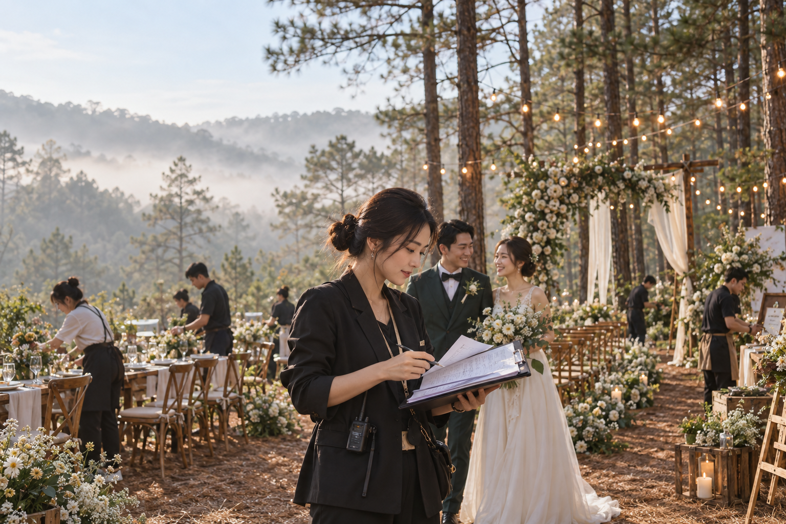 Bảng Giá Điều Phối Tiệc Cưới - Quy Trình Điều Phối Ngày Cưới Thực Tế Tại Đà Lạt - The Pine Wedding Planner