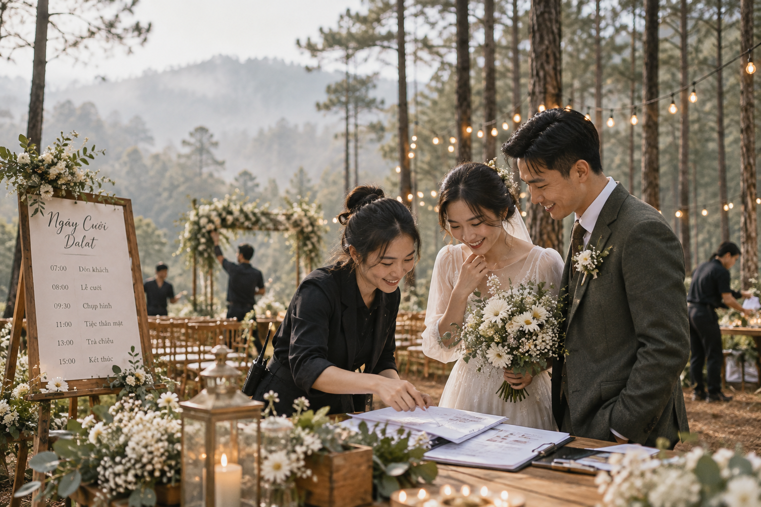 Địa Điểm Tiệc Cưới Ven Sông Với Quy Trình Wedding Planner Chuyên Nghiệp Ngoài Trời - The Pine Wedding Planner