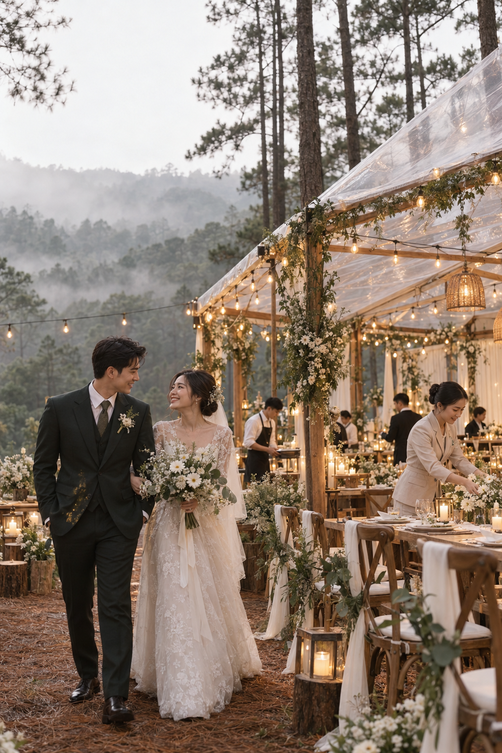Địa Điểm Tiệc Cưới Lãng Mạn Với Kế Hoạch Dự Phòng Tiệc Cưới Ngoài Trời Đà Lạt - The Pine Wedding Planner